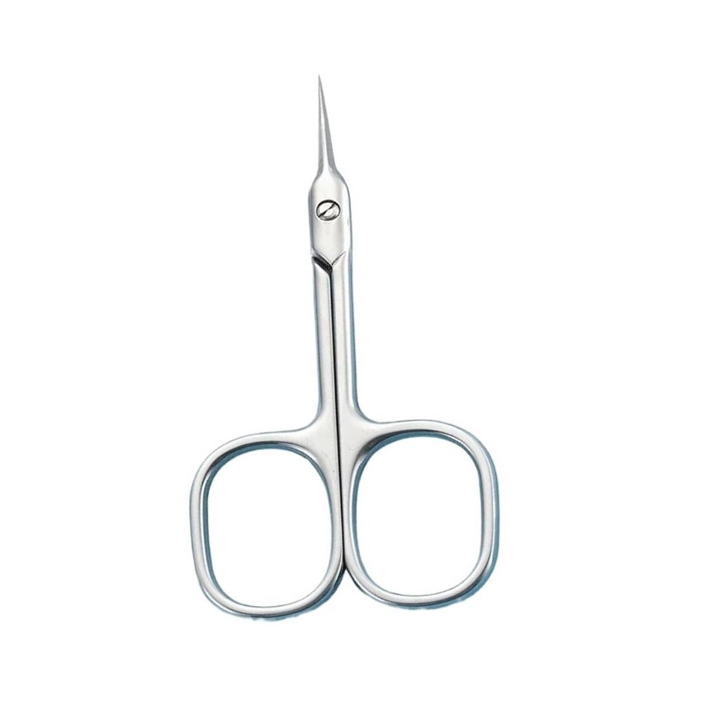 Manicure Scissors Cuticle Regrowth Cut Curved Tip Nail Pedicure Grooming Professional Stainless Steel Dead Skin Remover(Silver)