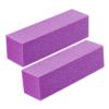 2Pcs Nail Buffer Blocks, 4 Sided Sponge Buffering Blocks for Acrylic, Natural Nail Cares, Professional Manicure(Neon Yellow) view 2