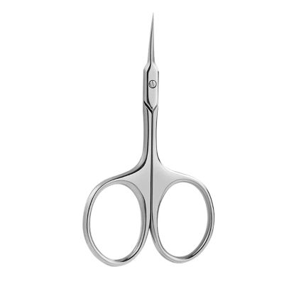 1Pcs Cuticle Scissors Manicure Nail Tools Stainless Curved Blade Eyebrow Eyelash Dry Skin Multi-purpose Small Scissors(Silver)