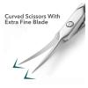 1Pcs Cuticle Scissors Manicure Nail Tools Stainless Curved Blade Eyebrow Eyelash Dry Skin Multi-purpose Small Scissors(Silver) view 3