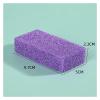 Exfoliate Feet Pedicure Handle Pumice Stone Scraper Foot File Hard Rough Dry Skin Scrub Callus Remover Manual Cracked(Purple) view 2