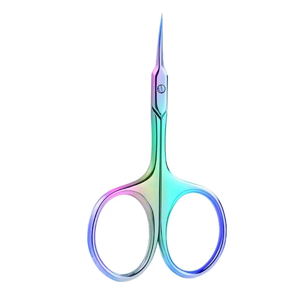 1Pcs Cuticle Scissors Manicure Nail Tools Stainless Curved Blade Eyebrow Eyelash Dry Skin Multi-purpose Small Scissors(MULTI)