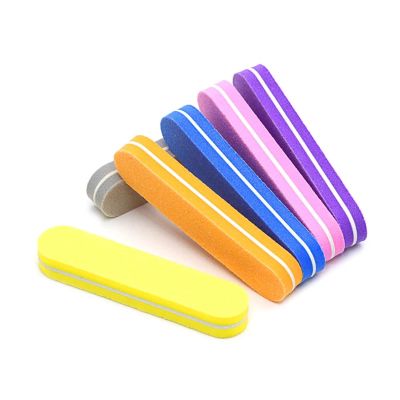 100Pcs Buffing Sanding Files Block Pedicure Manicure Care Nail Art Buffer Polish Manicure Pedicure Nail File Tools(100pcs Purple)