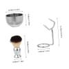 CALLARON Complete Safety Razor Set Includes Brush Stand Bowl Stylish Stainless Steel view 2