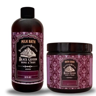 Black Canyon Nice & Naughty Scented Milk Bath & Sea Salt Bath Soak Set