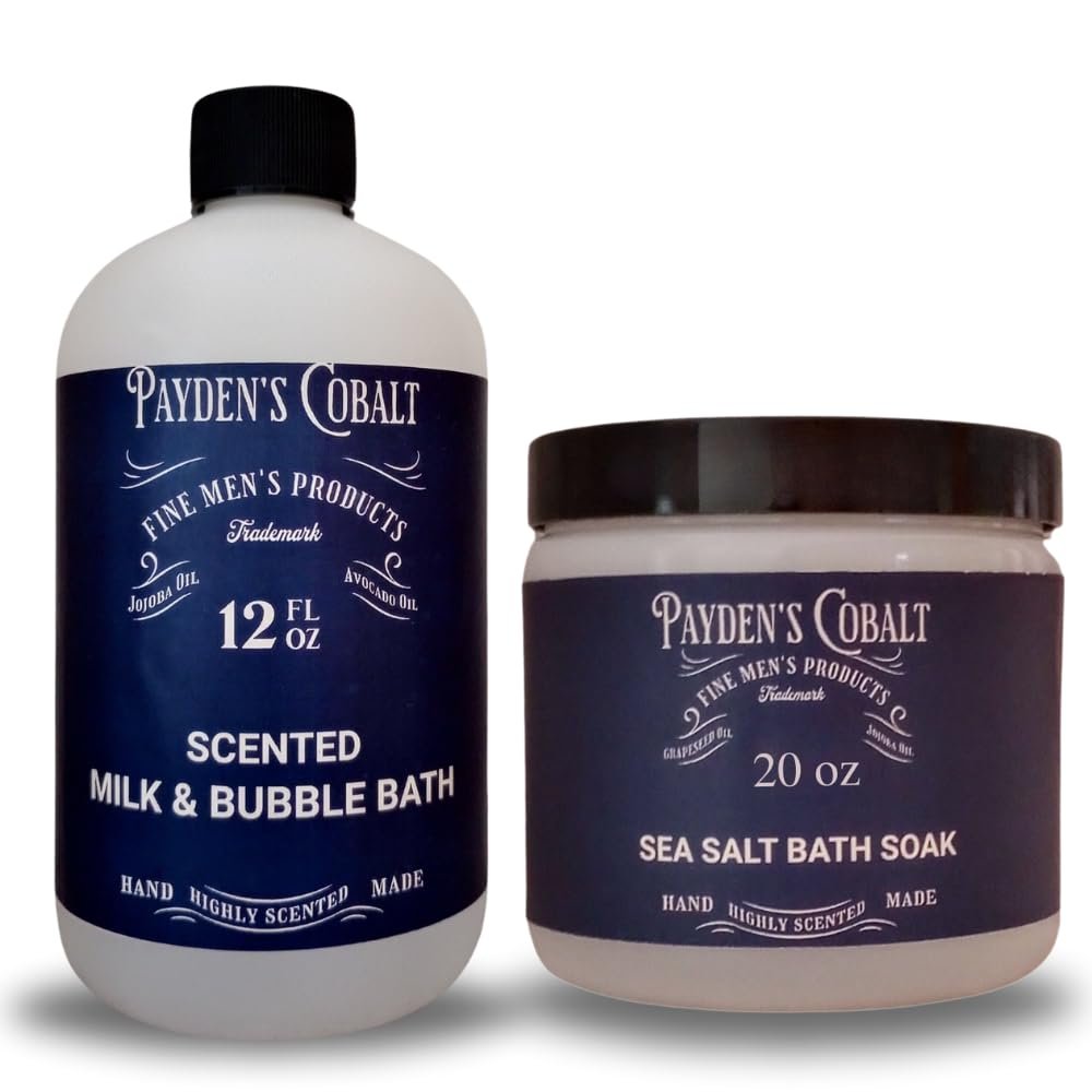 Payden's Cobalt Chocolate Temptation for Men Scented Milk Bath & Sea Salt Bath Soak Set
