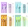 4 Sets 32PCS Mini Size Travel Makeup Brush Set Premium Synthetic Fiber Foundation Blush Concealer Eye Shadow Eyebrows Angled brush Lip Make up Brush With Storage Bag (4 Sets B) view 1