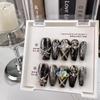 Amofatia Coffin Press on Nails - Handmade Manicure Custom Art Reusable False Nails 10pcs with Solid Nail Glue&Nail Adhesive Tabs (04-Short) view 2