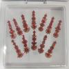 12 Bindi Box Long Crystal Bindis Bridal face Jewels Forehead Tika (With Extra Crystal Stones) | wedding makeup party event body art temporary tattoo Indian Bindi for women (Red) view 2