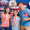 Go Ho 4th of July Outfits for Women,Red White and Blue Face Body Glitter Gel,9 PC Necklaces,3 Pairs Star Sunglasses and 6 PC Rubber Bracelets Wristbands Set for USA Patriotic Outfits Makeup view 2