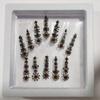 12 Bindi Box Long Crystal Bindis Bridal face Jewels Forehead Tika (With Extra Crystal Stones) | wedding makeup party event body art temporary tattoo Indian Bindi for women (Black) view 4