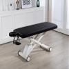 Demixson Professional Electric Massage Table, Height Adjustable, Navy Blue Cushion, White Frame (Black) view 2