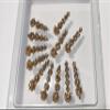 12 Bindi Box Long Crystal Bindis Bridal face Jewels Forehead Tika (With Extra Crystal Stones) | wedding makeup party event body art temporary tattoo Indian Bindi for women (Golden) view 2