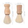 CALLARON 2pcs Men Facial Hair Brush Barber Shaving Brush Soft Bristles Travel for Clean Beard Grooming view 2