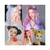 mifortune-e Hair Bun, Synthetic Hair Buns Claw Clip-on Chignon Extension for Messy Updo,for Daily Wear(Pink) view 4