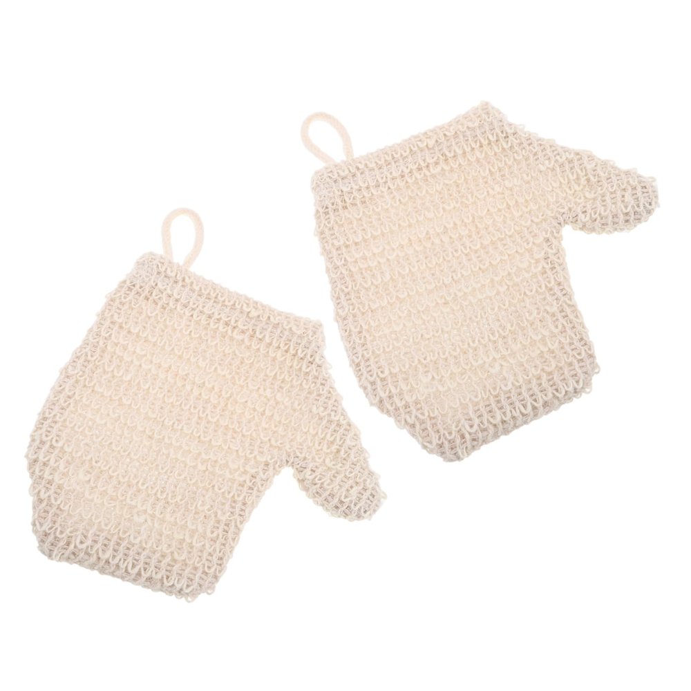 CALLARON 2pcs Women Bathing Gloves Shower Mitts for Women Washable Exfoliating Gloves Reusable Cleaning Mitts Bath Accessories Spa Body Scrub