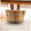 CALLARON Wooden Foot Bath Cover Temperature Retaining Lid for Soaking Tub Splash Guard for Clean Floors Fits Wooden Buckets Accessory view 4