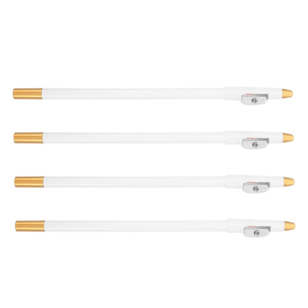 BIUDECO 4pcs White Beard and Eyebrow Pencil Set Built Sharpener for Men Detailing and Shaping Tools for Facial Grooming