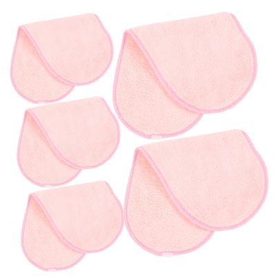 Happyyami 5pcs Skin-Friendly Face Cleaning Towels Travel Wipes Face Wash Cloths Makeup Removing Towels Portable Facial Cloths