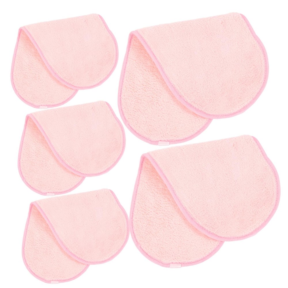 Happyyami 5pcs Skin-Friendly Face Cleaning Towels Travel Wipes Face Wash Cloths Makeup Removing Towels Portable Facial Cloths