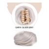 LUYOUBOZHU Hair Buns, Synthetic Claw Hair Bun Chignon Clip-in Updo for Women Hair Buns Hair Piece(Silver gray) view 2