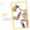 LOORGVEL 3pcs Shape Eyebrow Pencil Sharpener Dual Shaped Slots for Precise Brow Makeup Compact and Easy to Carry for Eyeliner and Lip Liner Pencils view 2