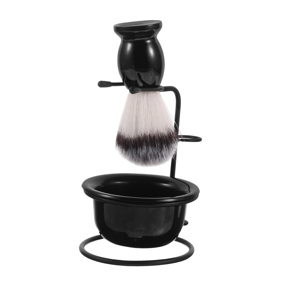 CALLARON Men's Shaving Kit with Nylon Bristle Brush Efficient Lathering Durable Shaving Stand for Wet Shave at Home Travel Business