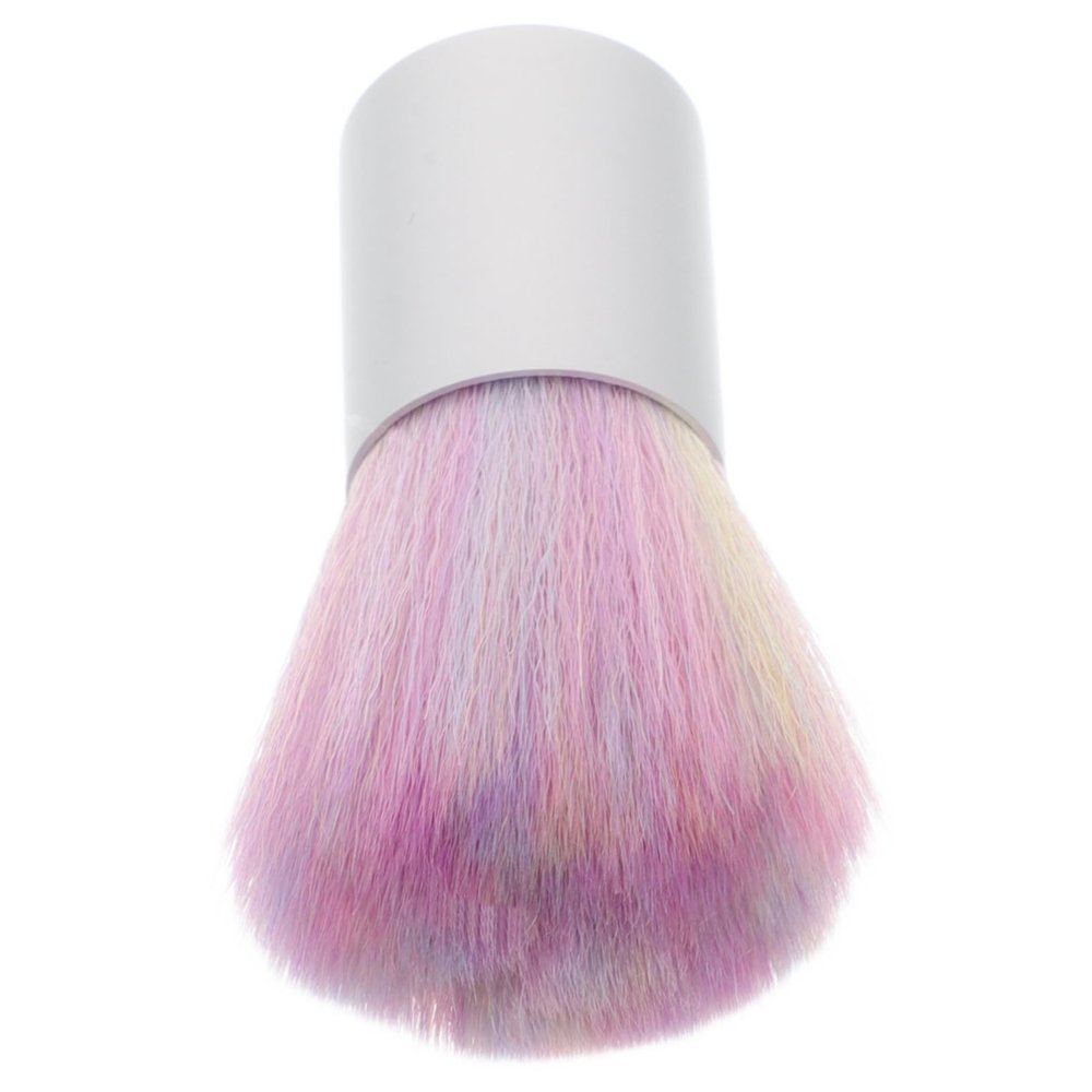 CALLARON Rainbow Bristle Nail Dust Brush Nail Art Brush Duster Short Handle for Dust Removal