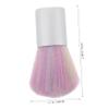 CALLARON Rainbow Bristle Nail Dust Brush Nail Art Brush Duster Short Handle for Dust Removal view 2