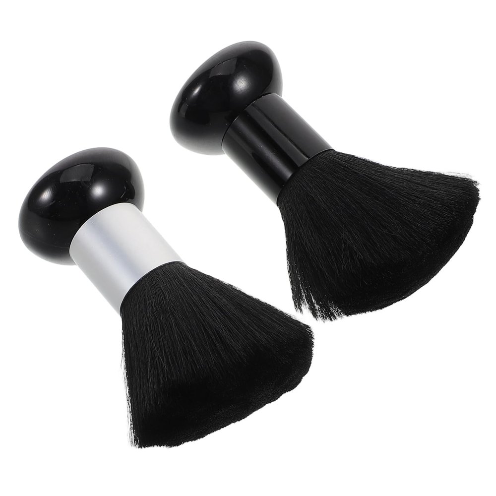 BIUDECO 2pcs Detangler Hair Brush for Neck Shaving Styling Tool Soft Barber Brush for Hair Cutting Cleaning Hairdressing Tool for Barber Shop