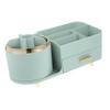 ASAKKURA Makeup Organizer Rotating Cosmetic Storage Holder Multi-compartment Skincare Stand Smooth Textured Container for Vanity Bathroom Desk for Makeup Brushes Accessories view 1
