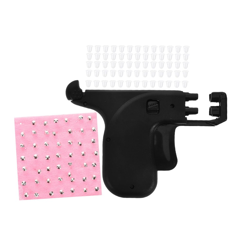 EPIGEIST 1set Stainless Steel Ear Piercing Kit Studs and Ear Plugs Safe and Versatile Tool for Home and Salon Use Automatic for and Nose Piercing