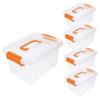 Alipis 5pcs Plastic Storage Boxes Multi-functional Desktop Organizer Box for Toys Office Makeup Portable Storage Container Lid view 1