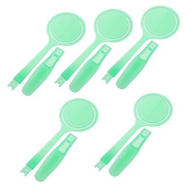 BATHVEVE 5pcs Moisturizing Facial Care Skincare Pad Holder Detachable Handles for Makeup Pads Cotton Organizer