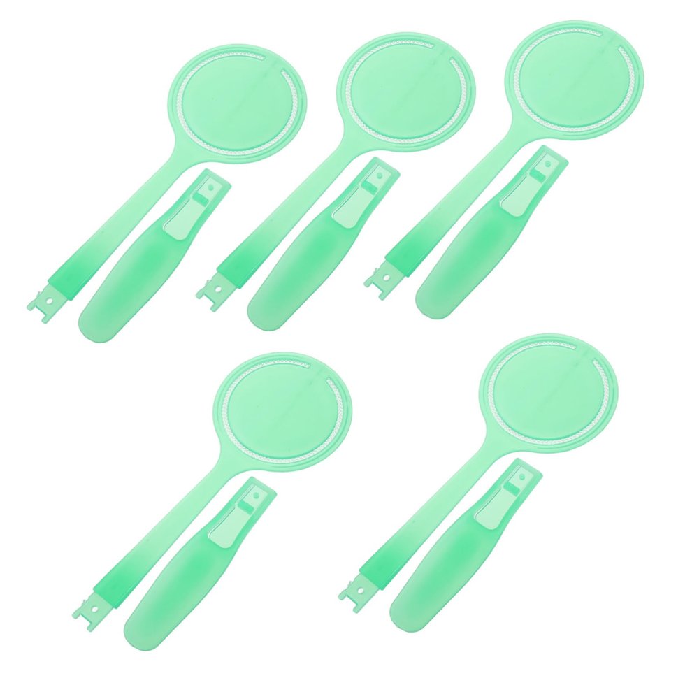 BATHVEVE 5pcs Moisturizing Facial Care Skincare Pad Holder Detachable Handles for Makeup Pads Cotton Organizer