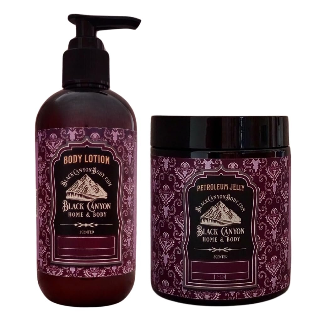 Black Canyon All Spice Scented Body Lotion and Petroleum Jelly Set, 12 Oz Lotion - 16 Oz Petroleum Jelly