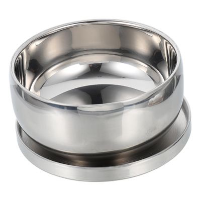 Ipetboom 1pc Lidded Stainless Steel Shaving Soap Bowl Foaming Container for Men Easy to Clean and Convenient for Personal Grooming