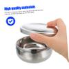Ipetboom 1pc Lidded Stainless Steel Shaving Soap Bowl Foaming Container for Men Easy to Clean and Convenient for Personal Grooming view 3