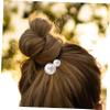 VICASKY 3pcs Hair Ties Chic Elastic Hair Bands for Women and Girls Seamless Beaded Ponytail Holders for Stylish Updos and Everyday Wear view 3