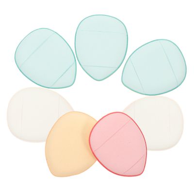 BELLIFFY Finger Powder Puff Makeup Sponges 7-Pack Mini Non-Latex Wet Dry Foundation Cream Applicators for Women Portable Makeup Tools for Concealer and Touch-Ups Random Color