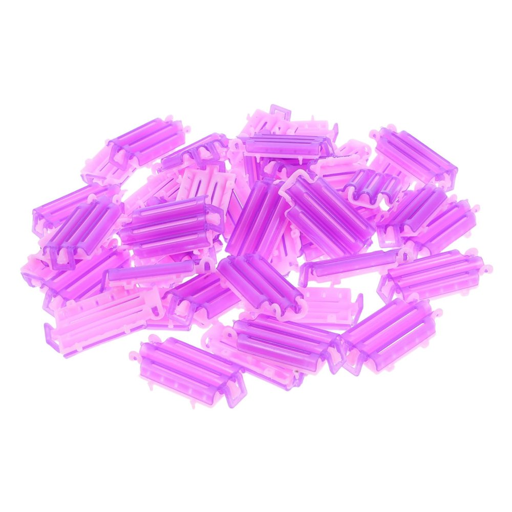 BESTYASH 45pcs Wave Perm Rods Hair Curling Clips for Women Easy to Use Hairdressing Styling Tool Purple and Pink for Salon Home Use