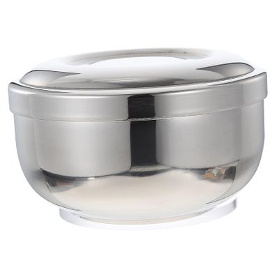 PACKOVE 1pc Stainless Steel Lidded Shaving Bowl for Men Foaming Container and Rustproof Design Base Barber-like
