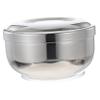 PACKOVE 1pc Stainless Steel Lidded Shaving Bowl for Men Foaming Container and Rustproof Design Base Barber-like view 1