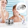 PACKOVE 1pc Stainless Steel Lidded Shaving Bowl for Men Foaming Container and Rustproof Design Base Barber-like view 2