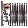 12 Pcs Ultimate Eyebrow Retractable Definer Pencils,Dual-Sided Natural Soft Textured Eyebrow Pencil, for Daily Look Eyebrow Makeup,Brow Brush,Fine Tip (12Pcs-Black-Retractable Triangle) view 1