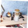 Alipis Bamboo Lid Cosmetic Cotton Storage Box Organizing Containers for Cotton Swabs Portable Vanity Organizer view 3