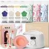 KOTAMU Waxing Kit for Women & Men, White Wax Kit for Hair Removal, Digital Waxing Pot for Thick Coarse Fine Fuzzy Hair & Sensitive Skin, Wax Warmer for Home Salon Use view 1