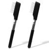 2 Pcs Eyelash Separator Brush - Compact Eyelash & Eyebrow Grooming Tool with Metal Teeth, Small Eyelash Comb view 1