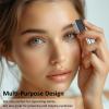 2 Pcs Eyelash Separator Brush - Compact Eyelash & Eyebrow Grooming Tool with Metal Teeth, Small Eyelash Comb view 4