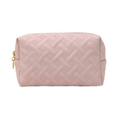 ONMYJFD Leisure new three-dimensional grid travel wash and gargle large capacity PU storage bag(D)